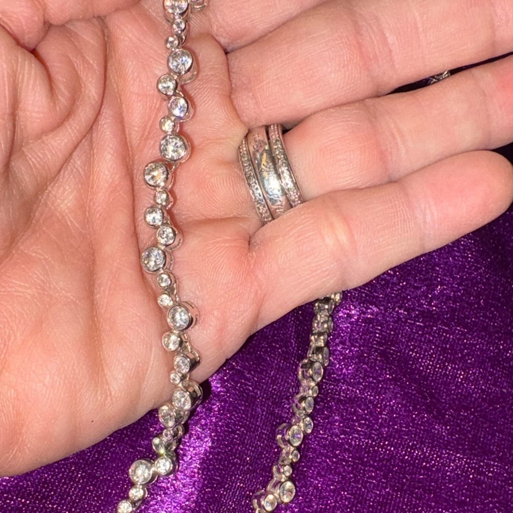 925 Silver and CZ Necklace - Picture 2 of 8